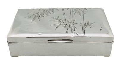 Japanese 950 Fine Silver Box