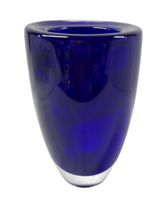 Kosta Boda Contrast Blue Glass Vase Designed by Anna Ehrner