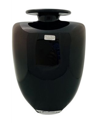 Kosta Boda Kjell Engman Black Amethyst Glass Vase