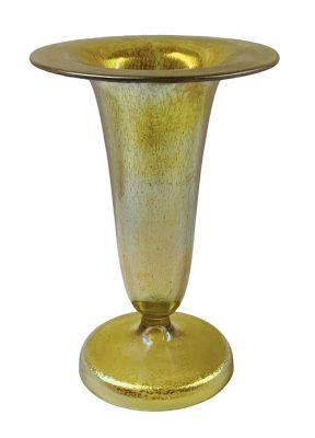 Loetz Gold Iridescent Glass Vase
