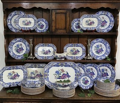 Mason’s Ironstone Blue Pheasant Dinner Service Pattern # 9799