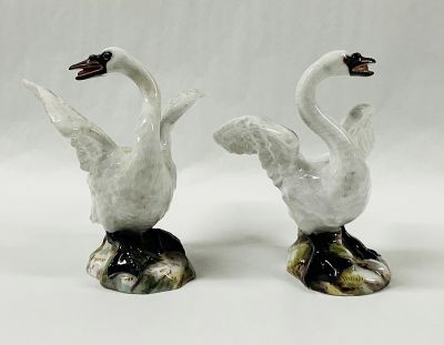 Meissen 19th Century Swans
