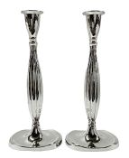 Mid Century Modern Silver Candlesticks 