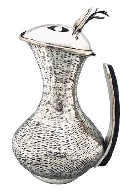 Mid Century Modern Silver Jackalope Pitcher