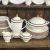 Minton Saturn Ruby Crimson Dinner Service For 16