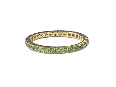Modern Green Tsavorite Garnet Eternity Band