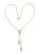 Modern Prasiolite and Diamond Lariat Necklace