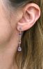 Modern Multi Gemstone Drop Earrings