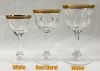 Moser “Lady Hamilton Gold Encrusted” Red Wine/Claret Glasses