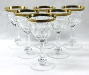 Moser “Lady Hamilton Gold Encrusted” Water Goblets