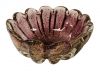 Murano Glass Bowl In Amethyst & Gold Fleck