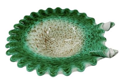 Murano Glass Bowl With Copper Dust Aventurine