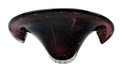 Murano Glass Bullicante Clam Shell Bowl