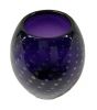 Murano Glass Controlled Bubble Vase In Purple