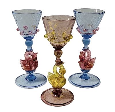 Murano Swan Stem Glasses