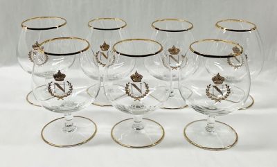 Napoleon Brandy / Cognac Snifters Attributed to Baccarat 