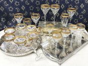 Oertel & Co. Gold Rimmed Crystal 