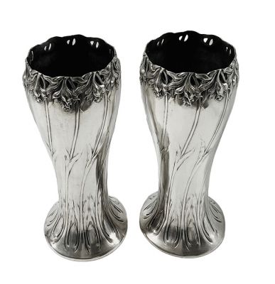 Orfevrerie Gallia (Christofle) Art Nouveau Vases