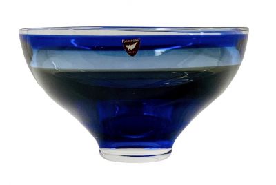 Orrefors Cobalt Blue Glass Bowl