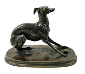 Pierre-Jules Mene Bronze Whippet 