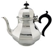 Queen Anne Style Sterling Silver Octagonal Teapot Dated 1922