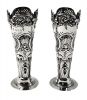 Queen Victoria 60th Jubilee Sterling Silver Bud Vases Dated 1897