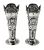 Queen Victoria 60th Jubilee Sterling Silver Bud Vases Dated 1897