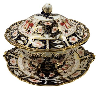 Rare Royal Crown Derby Traditional Imari Soup Tureen Made For Tiffany & Co.