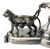 Reed & Barton Silver Plate & Cranberry Glass Lioness Centrepiece