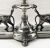 Reed & Barton Silver Plate & Cranberry Glass Lioness Centrepiece