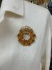 Retro Citrine Brooch