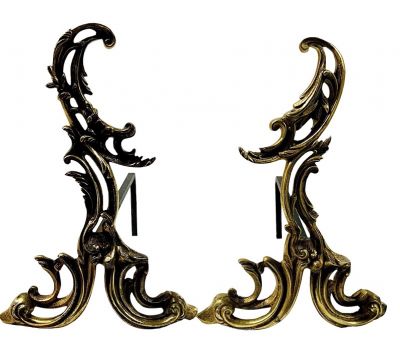 Rococo Style Andirons