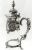 Rococo Style German Silver & Crystal Claret Jugs