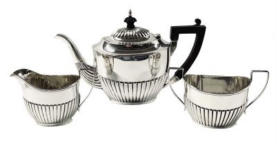 Roden Brothers Queen Anne Sterling Silver Tea Set