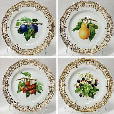 Royal Copenhagen Flora Danica Fruit Plates