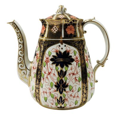 Royal Crown Derby Old Imari Coffee Pot Dated 1911