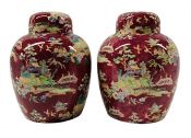 Royal Winton Red Willow Lamps