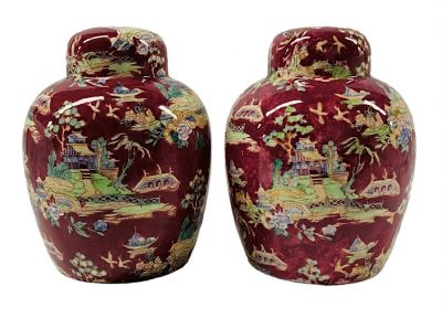 Royal Winton Red Willow Lamps