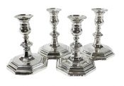 Set Of 4 Sterling Silver Candlesticks, circa 1952