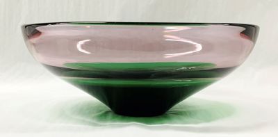 Sommerso Murano Glass Bowl
