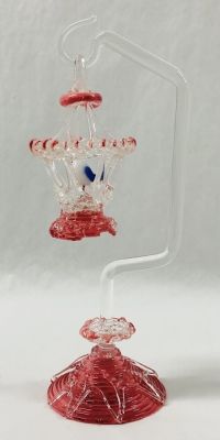 Spun Glass Miniature Bird Cage