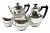 Sterling Silver Bachelor Tea Set With Fleming Family Crest