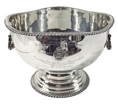 Sterling Silver Canadian Manufacturers Association Presentation Bowl / Trophy Dated 1934