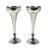 Sterling Silver Tulip Shaped Trumpet Vases Dated 1913