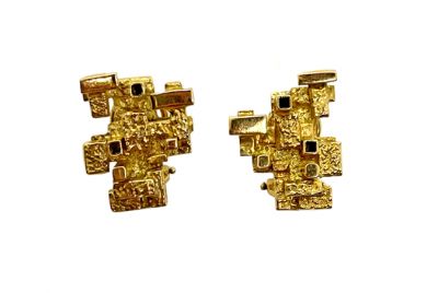 Stittgen Mid Century Modern Gold Earrings