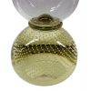 Swedish Glass Vase In Purple & Amber