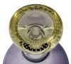 Swedish Glass Vase In Purple & Amber