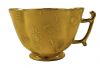 T & V Limoges Yellow Ground Demitasse Cup & Saucer 