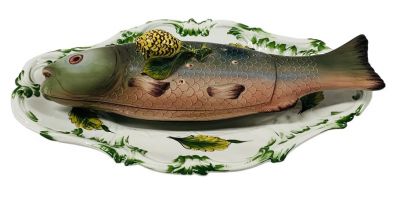Tiffany & Co. Ceramic Fish Tureen & Platter 