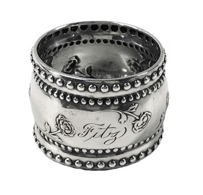 Tiffany & Co. Victorian Sterling Silver Napkin Ring, circa 1880-1900